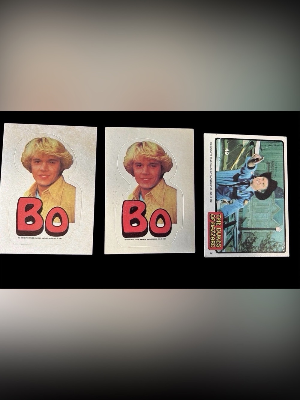 1981 Dukes of Hazzard Vintage Trading Cards 1 Card 2 Stickers As Shown